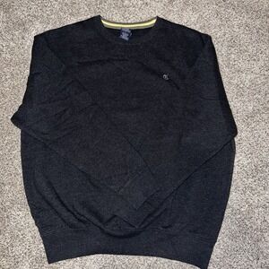 Men's Sweater Daniel Cremieux Collection Round Neck Dark Gray Vintage Large